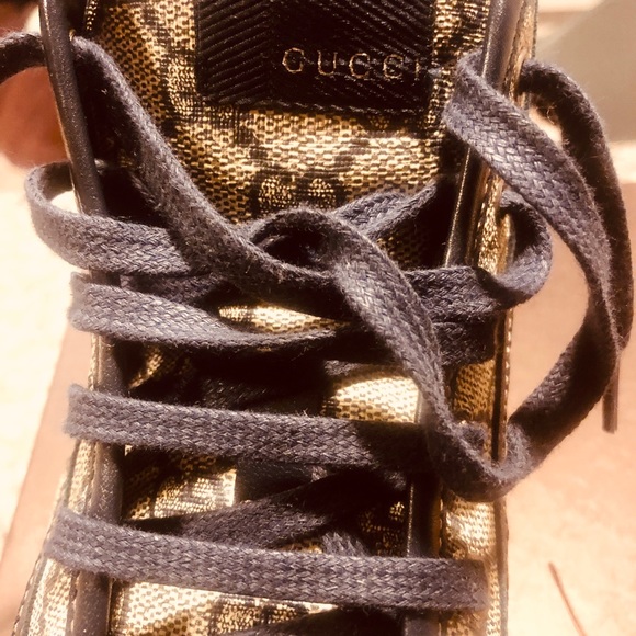 *SOLD*GUCCI California Monogram  High Top Sneakers - Picture 6 of 8